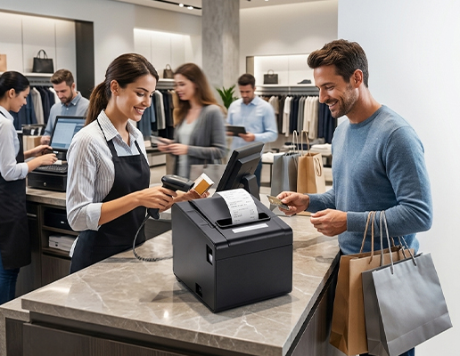 Fast checkout at a retail counter
